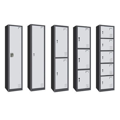 School Office Hospital Storage Metal Lockers Four Doors Plastic Handles