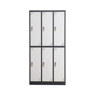 Modern Design Gym Compartment 6 Door Metal Lockers RAL Color