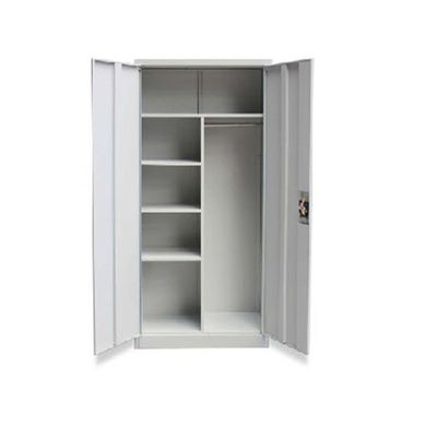 Modern 2 Door Steel Clothes Cabinet Metal Wardrobe storage cabinet