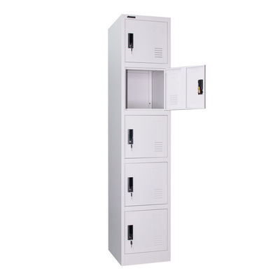 5 Door Gym Locker Stainless Steel Durable Metal School Lockers
