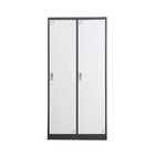 Metal Upright Storage Cabinet 2 Doors For Bank Staff Or Athletic Lockers